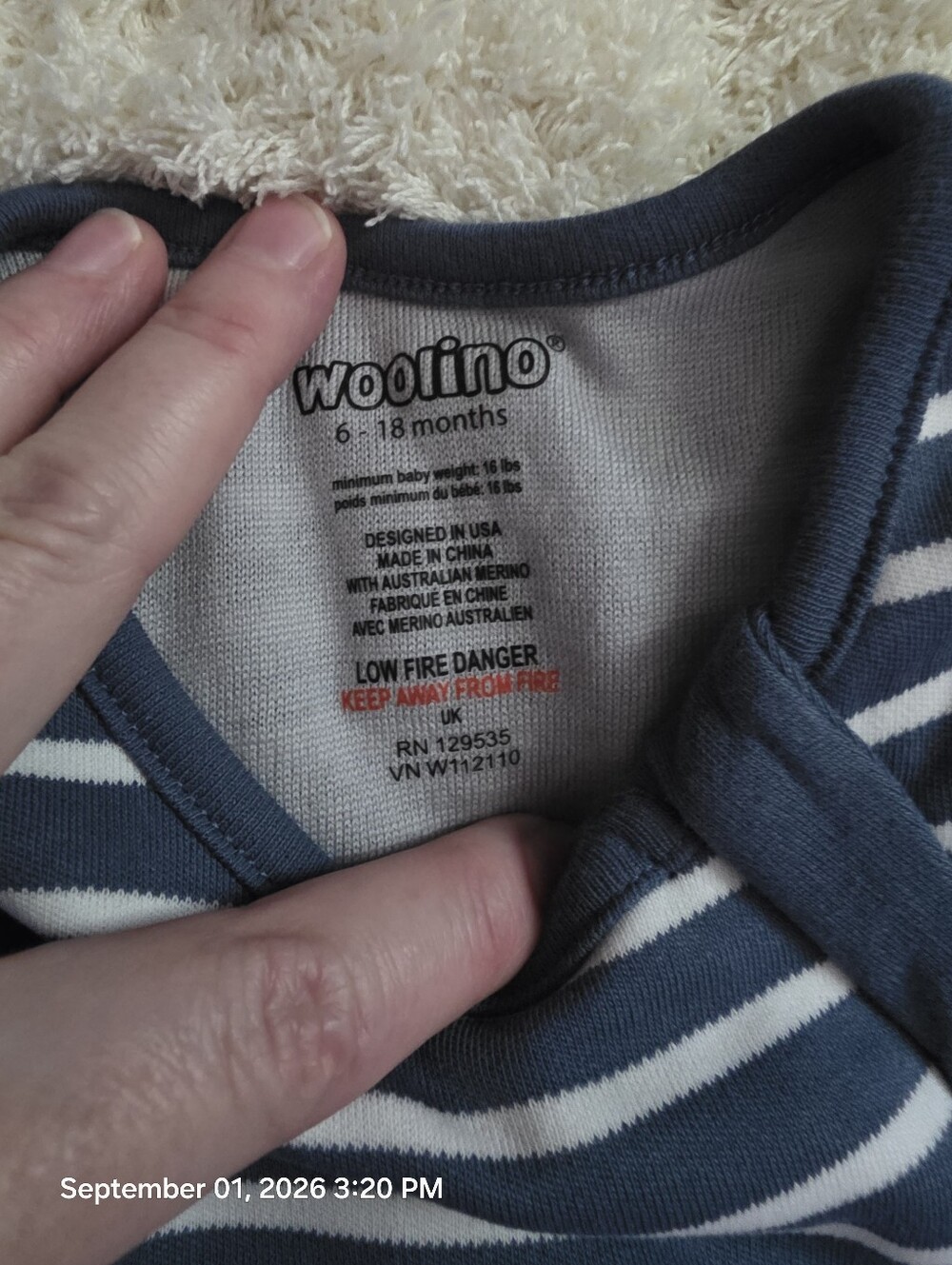 2 Pack Woolino 4 Seasons Sleep Bag 6-18 Months - Picture 3 of 6